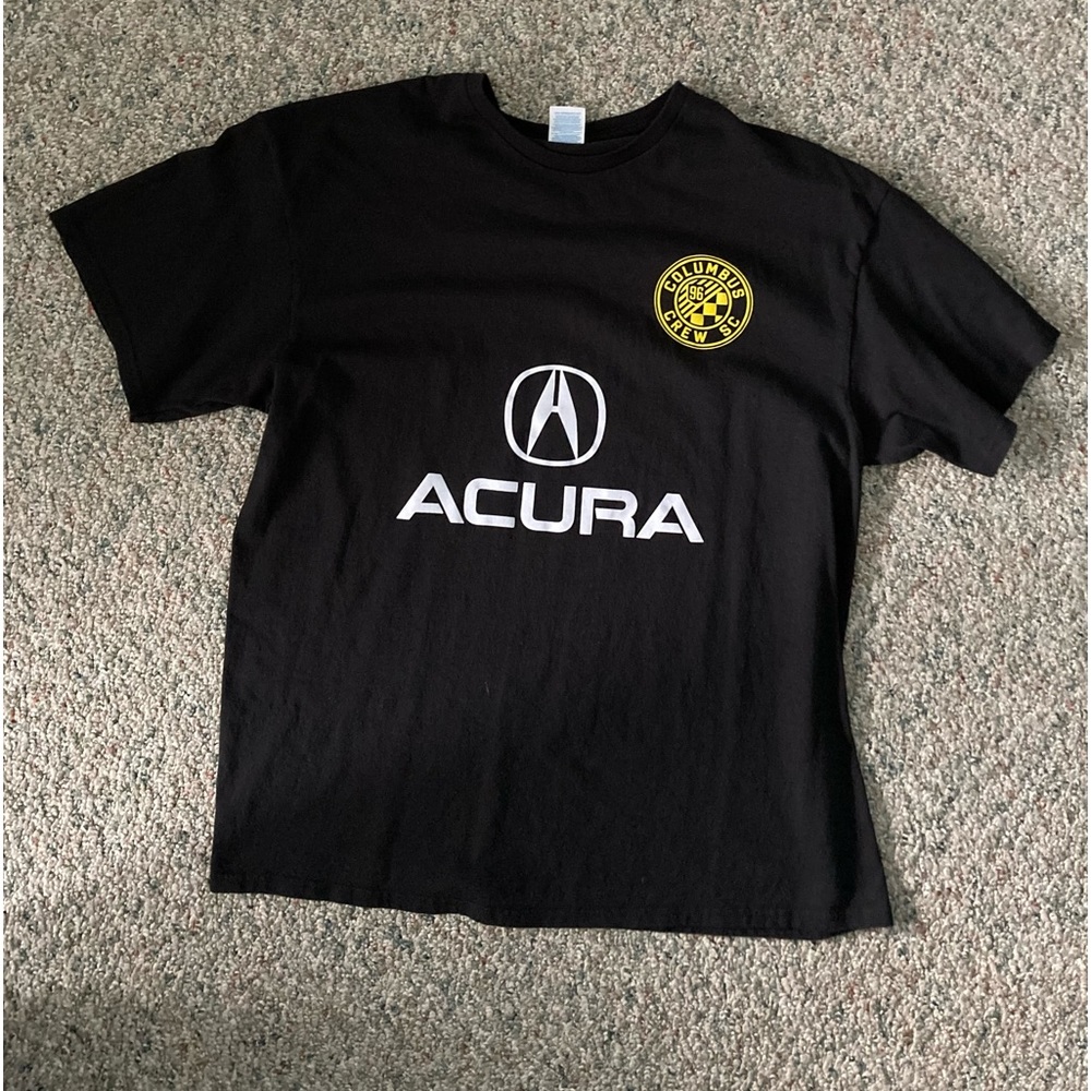 COLUMBUS CREW Acura Soccer XL MLS T shirt Men Ohio Black yellow Delta Pro Weight